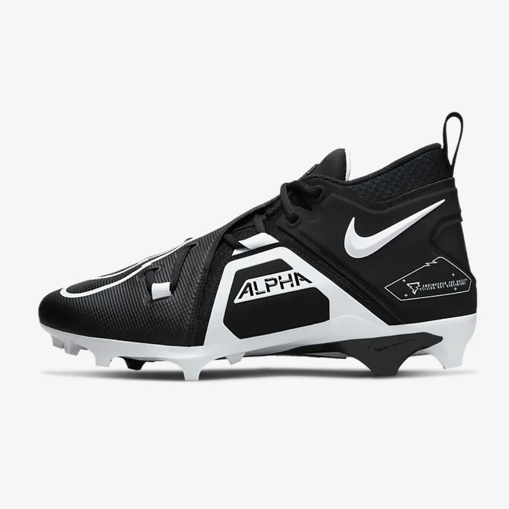 New Nike Alpha Menace Pro 3 Mid Men's Football Cleats Black White CT6649-001